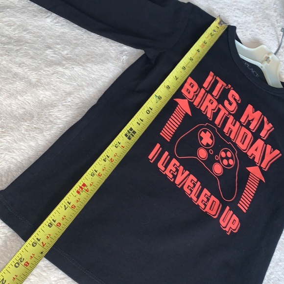 Children’s Place Birthday Gamer Shirt 5/6 EUC Black Long Sleeves - Picture 7 of 7